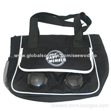 Thermal insulation stereo speaker cooler tote bag
